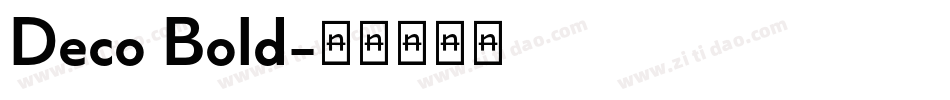 Deco Bold字体转换